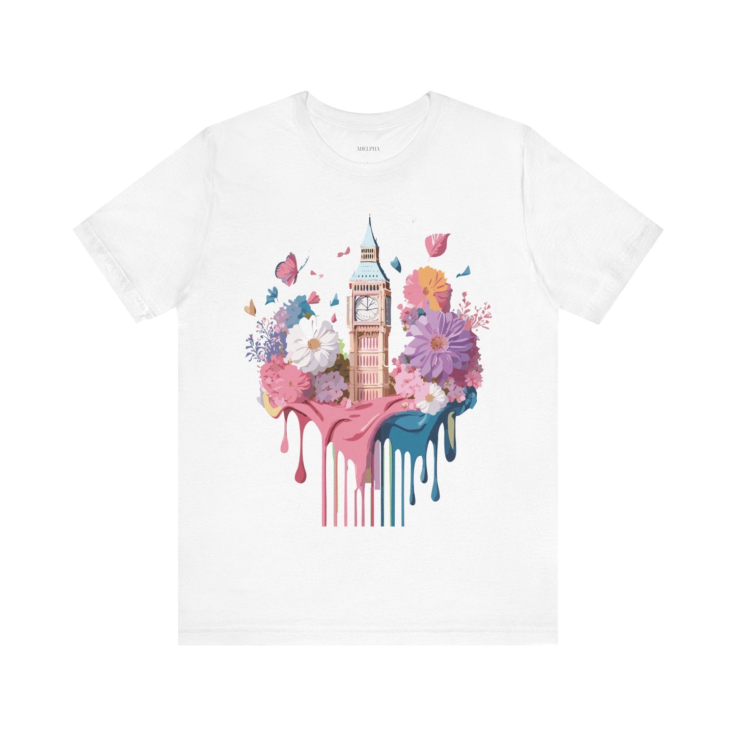 Adelpha London Tourist Unisex Graphic Tee Vintage Inspired Art Design Short Sleeve Shirt