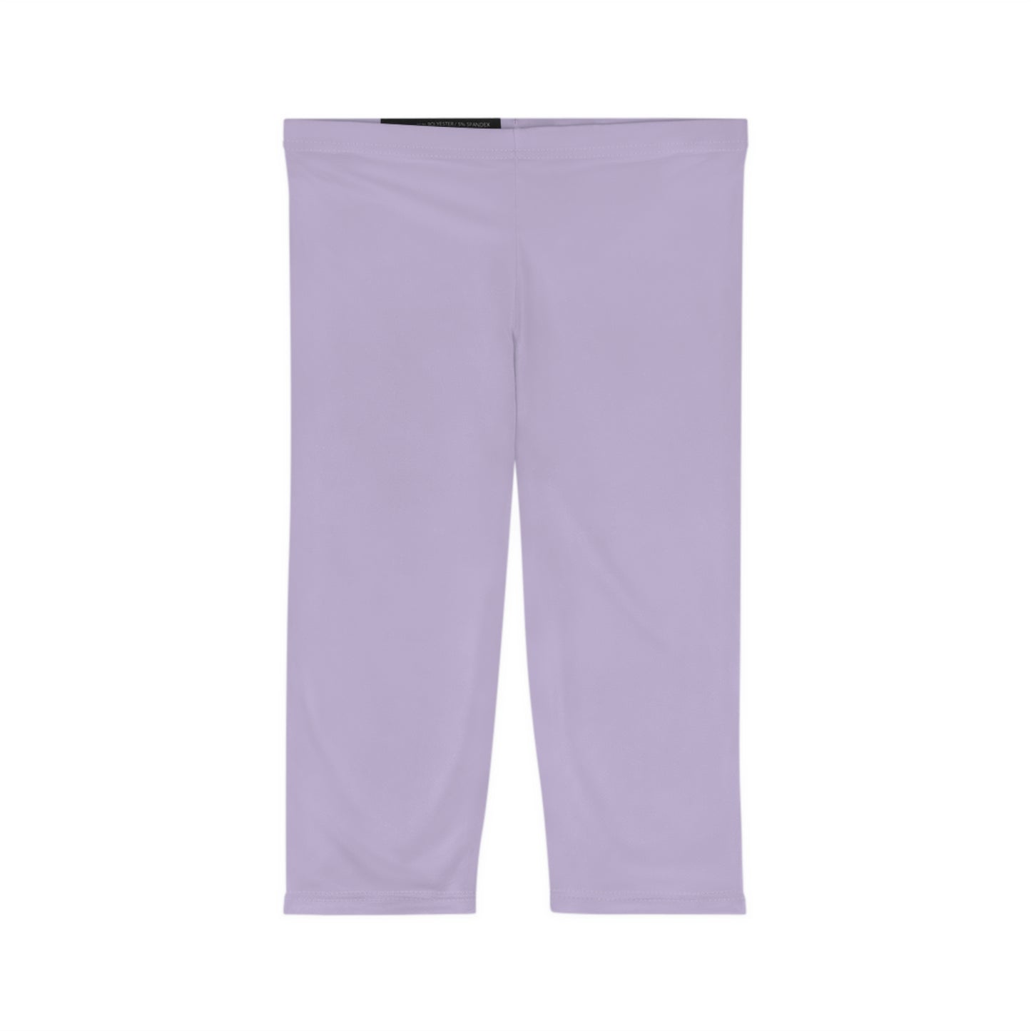 Pale Lilac Color Women's Brushed Suede Poly Span Casual Capri Leggings XS-2XL