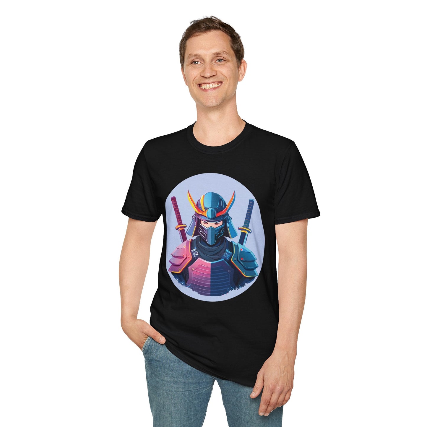 Samurai T Shirt Unisex Softstyle Gildan 64000 Breathable Cotton Tee For Everyday Wear