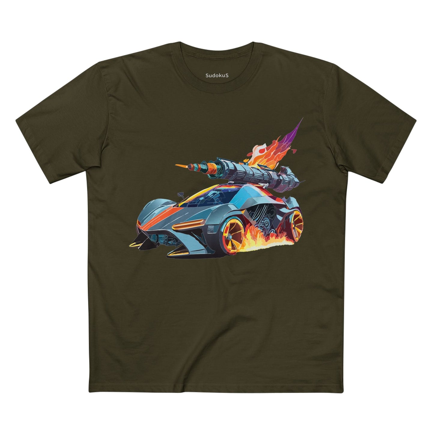 Car Graphic Unisex 100 Cotton Staple Tee 17