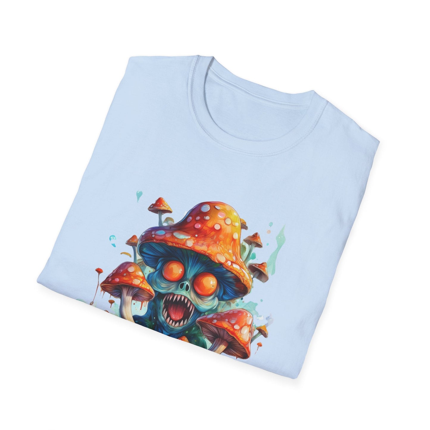 Funny Mashroom Graphic Unisex Softstyle Cotton With Cartoon Illustration Design 5