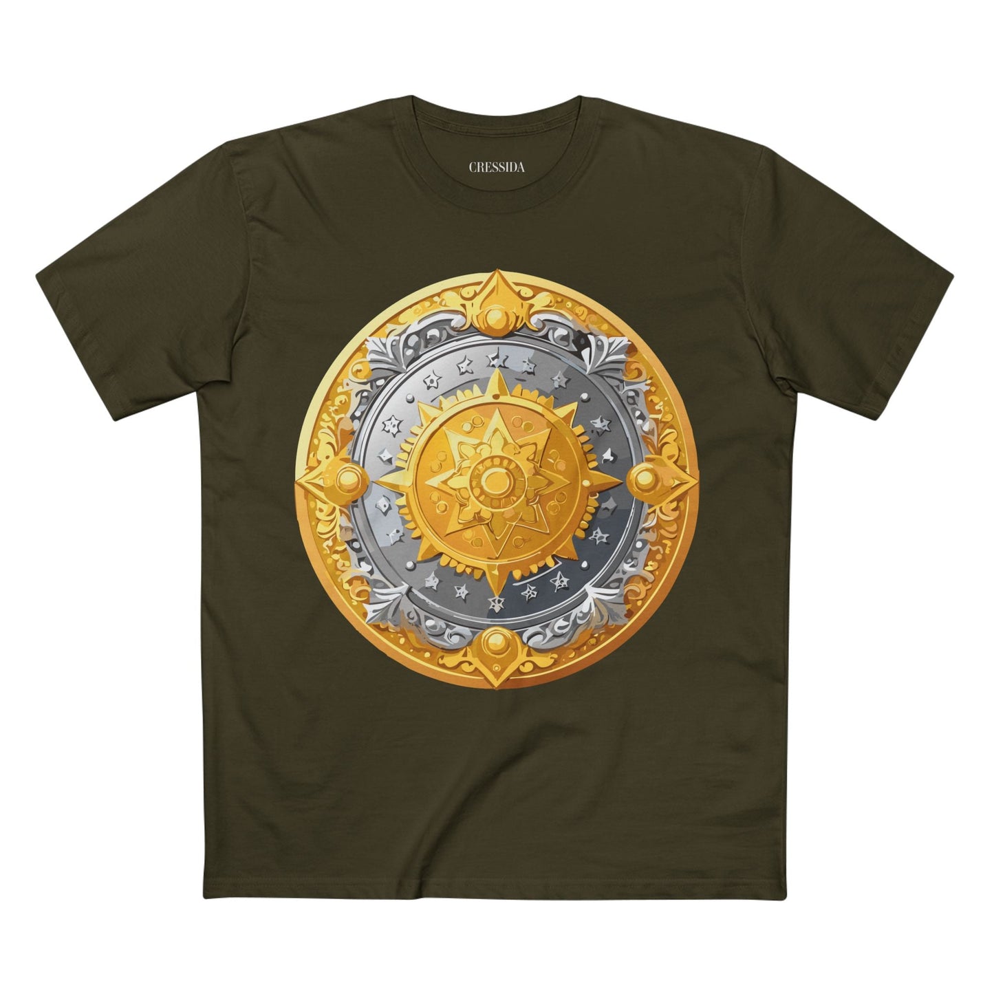 Antique Gold Coin Graphic Design T-Shirt Unisex 100 Cotton With Golden Print Artwork Tee 23
