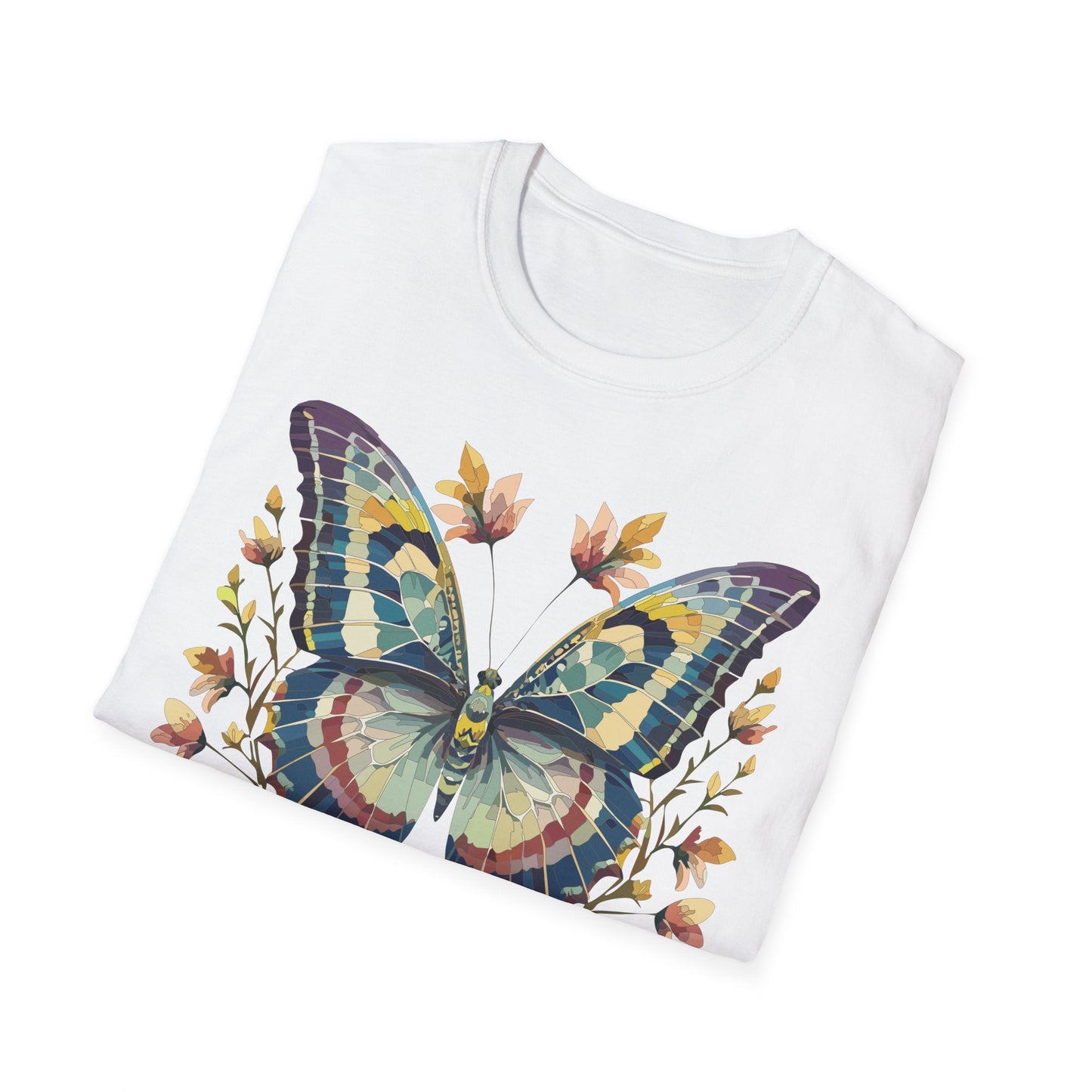 Butterfly Shirt Unisex T Shirt With Monarch Design Gildan Softstyle 64000 Ring Spun Cotton Tee