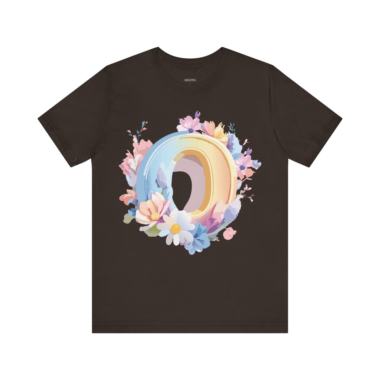 Letter O Shirt Unisex Graphic Tee Art Design Adelpha Vintage Inspired Short Sleeve Jersey
