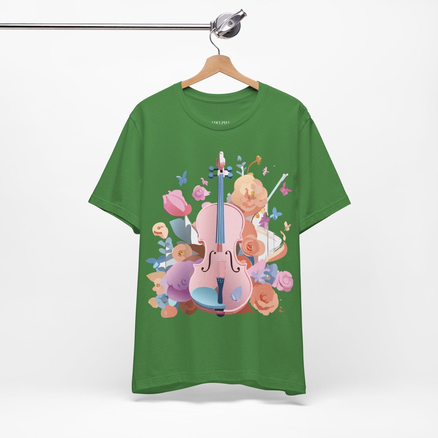 Music Graphic Unisex 100 Cotton Vintage Art with Musical Elements Tee 9