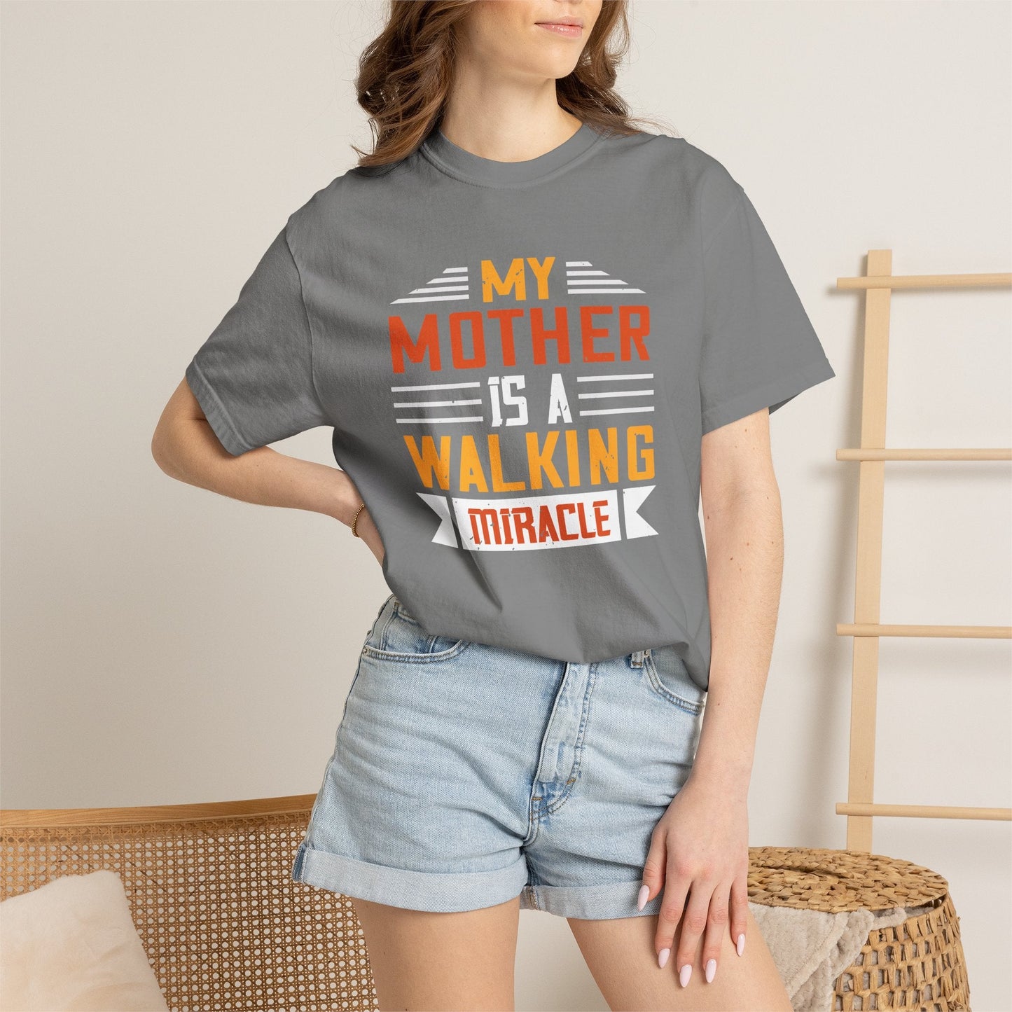 Mom T-shirt Mother Day Mama Tee Unisex Comfort Colors Garment-Dyed Cotton h87