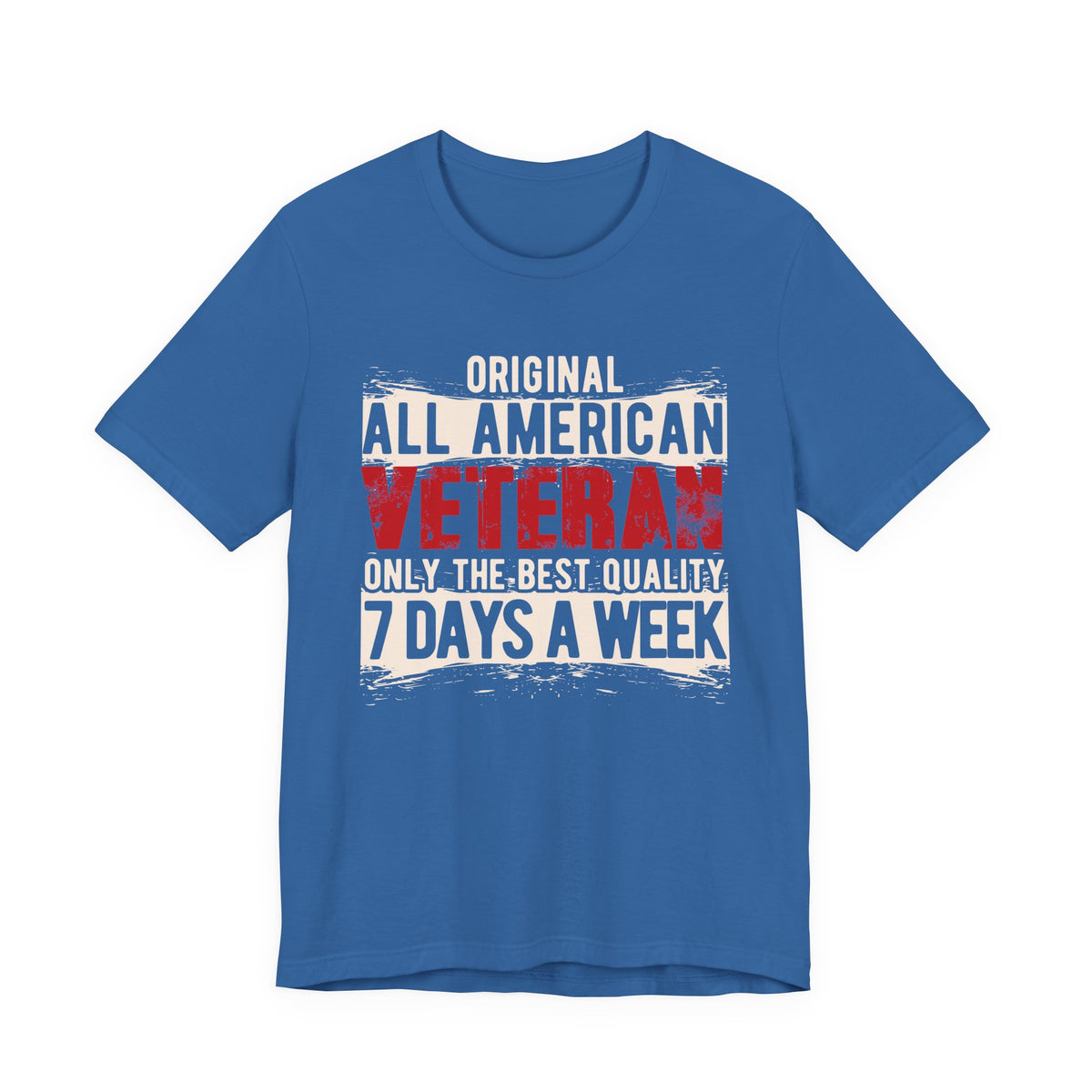 All American Veteran tee Vintage patriotic veteran Unisex Cotton T-Shirt v4