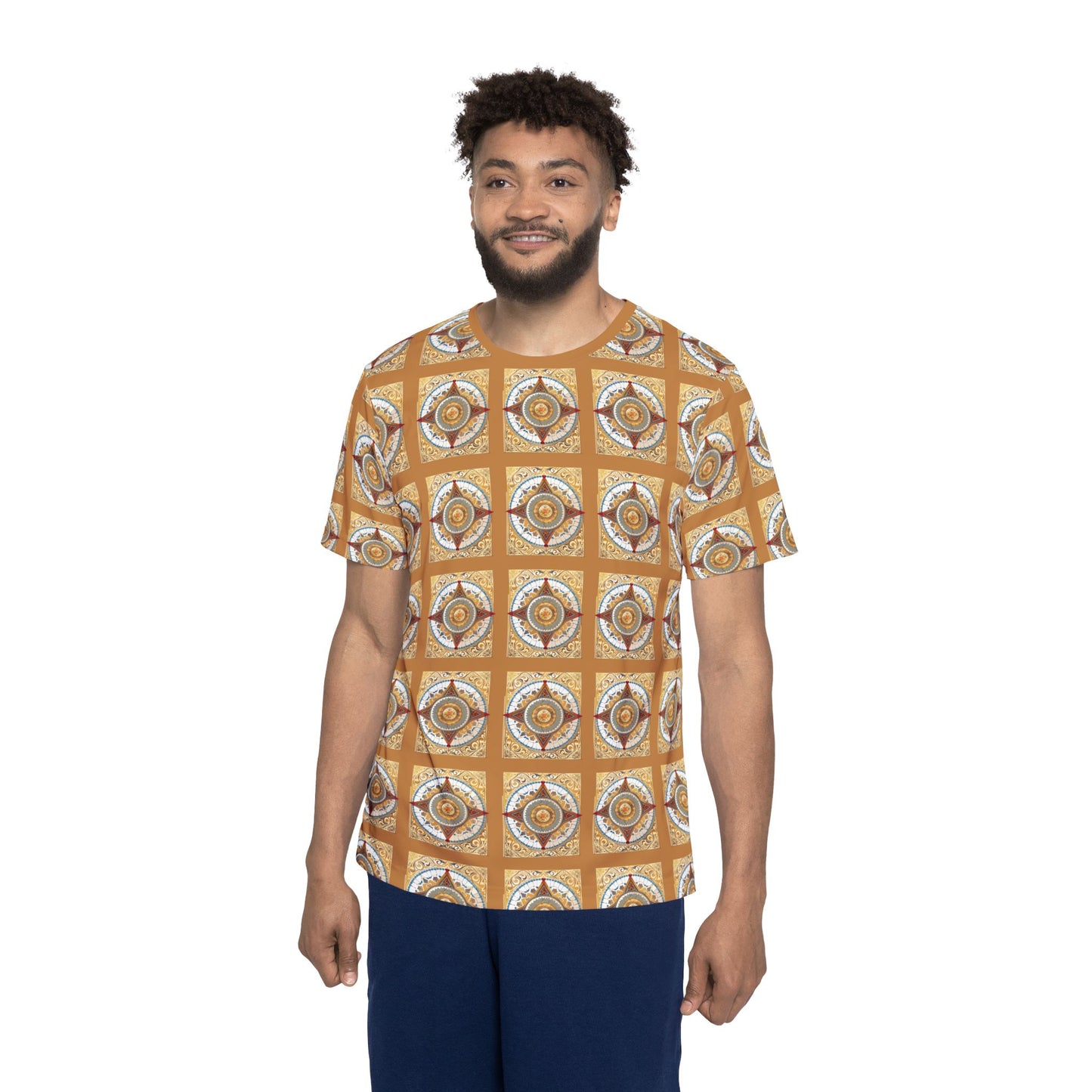 Unisex Poly T-Shirt with Abstract Graphic Design Print