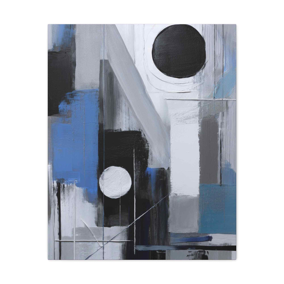 Blue Abstract Painting Print Canvas 20x24,20x30,24x30, 24x32,24x36,30x40, 32x48,36x48,40x60 Pine-Wood Inner Frame ABS-27