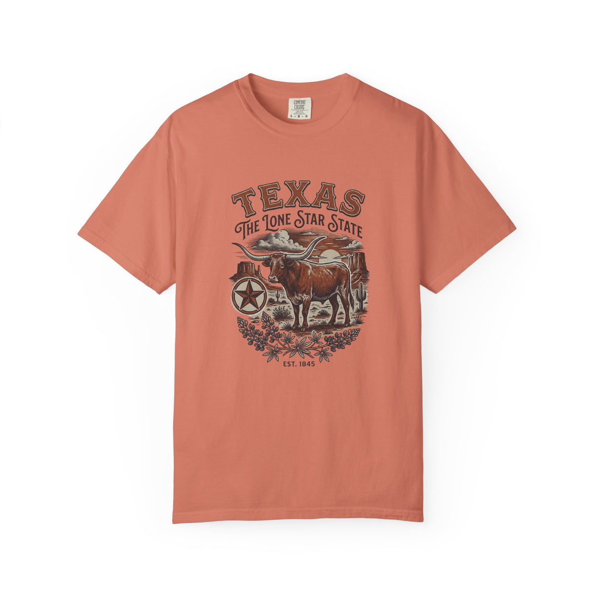 Texas State Vintage Travel Tourist Graphic Tee Unisex 100 Cotton Comfort Colors T-Shirt