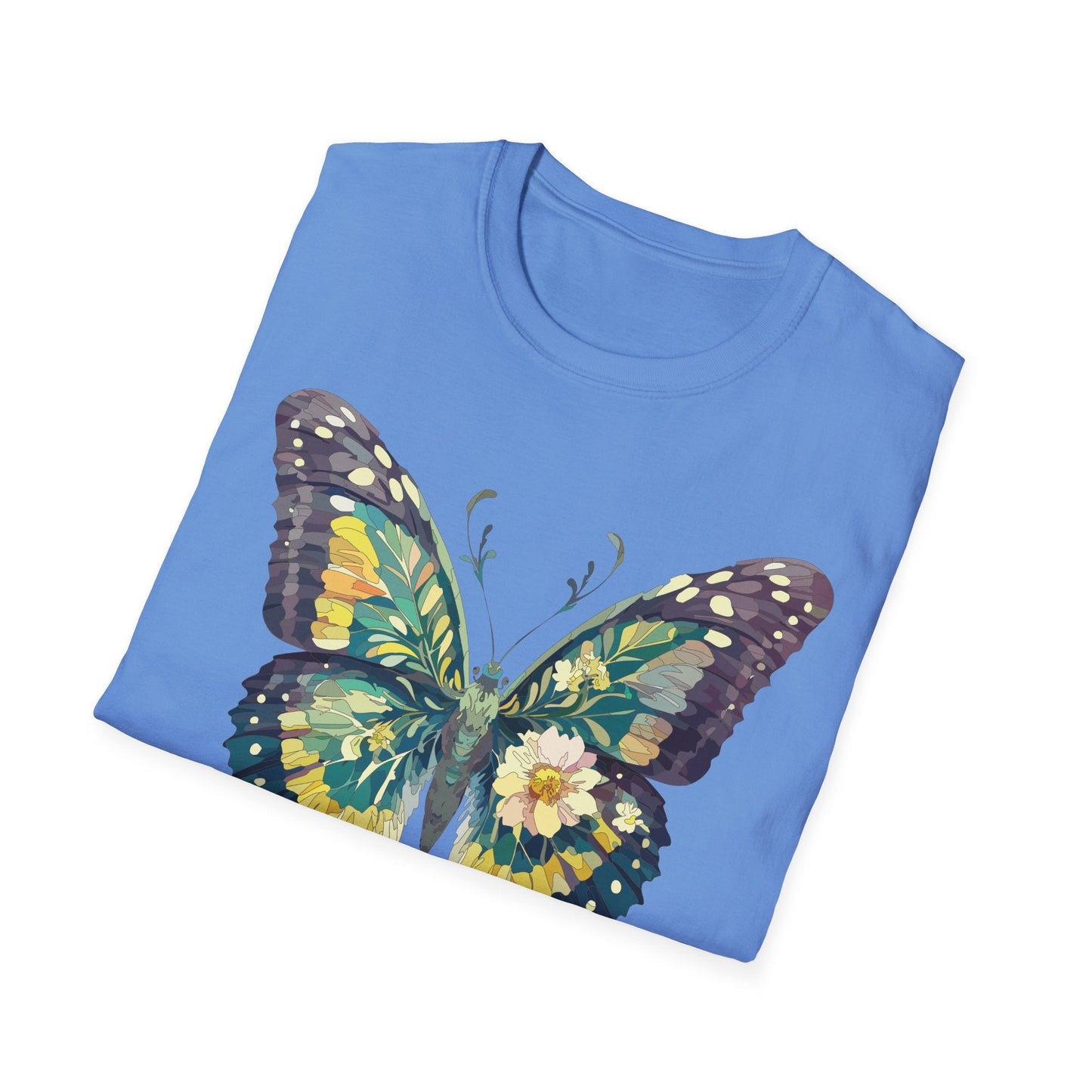 Butterfly Shirt Unisex Monarch Print T Shirt Gildan Softstyle 64000 Lightweight Tee