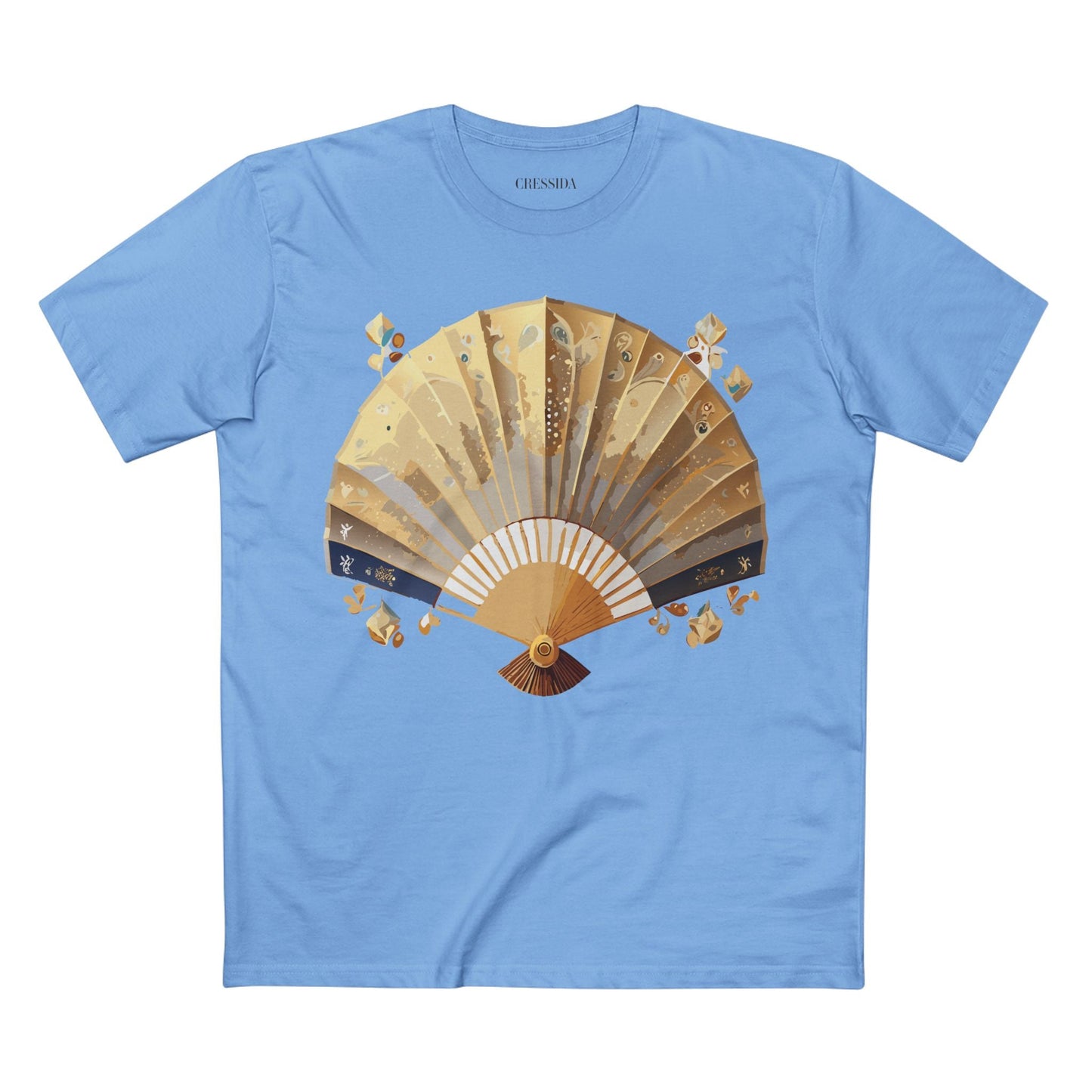 Antique Fan Graphic Design T-Shirt Unisex 100 Cotton Floral Carnival Artwork Tee 24