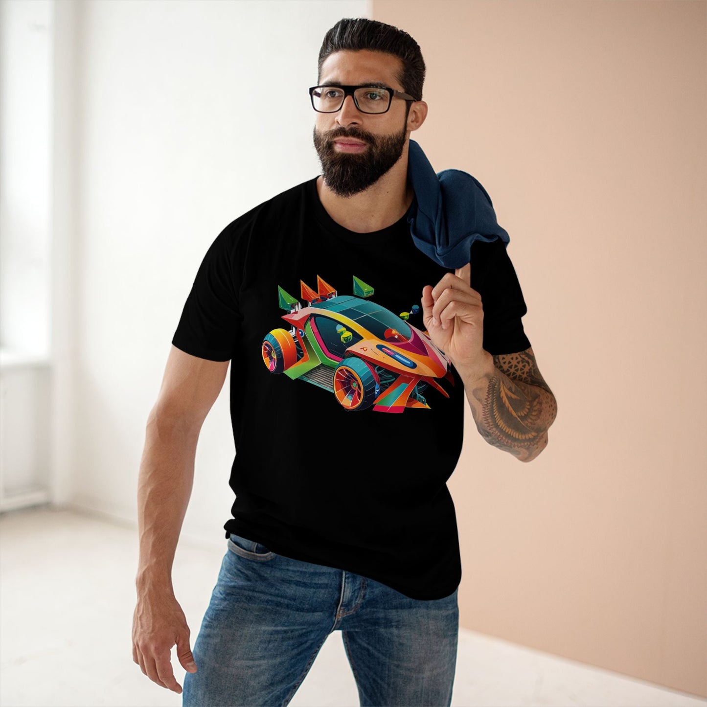 Car Graphic Unisex 100 Cotton Staple Tee 25