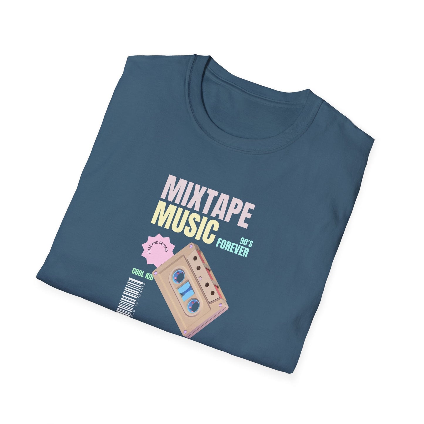 Mixtape Music T-Shirt Unisex Cotton Retro Cassette Graphic Tee
