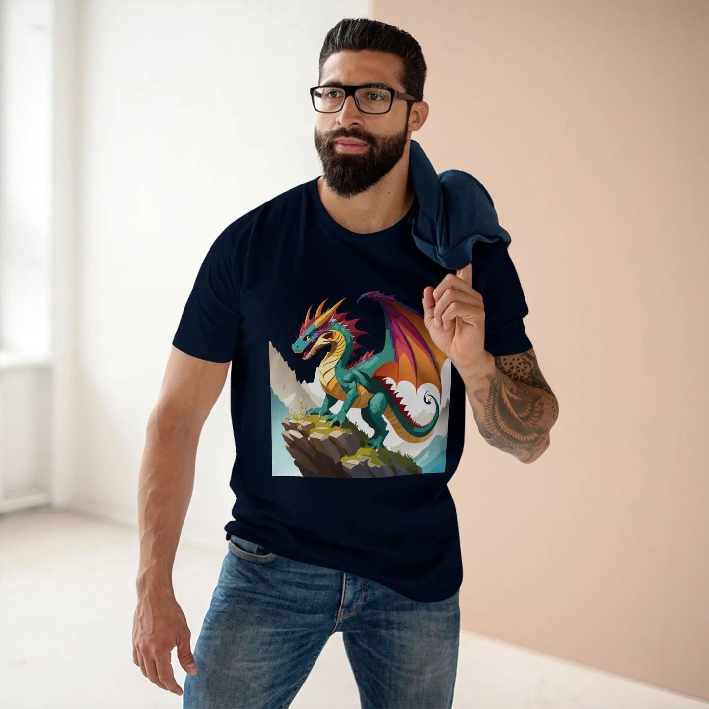 Dragon Graphic Unisex 100 Cotton Staple Tee 28