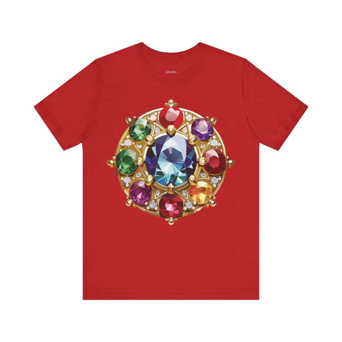 Jewelry Graphic Unisex Cotton Bella+Canvas Tee with Art Design n133