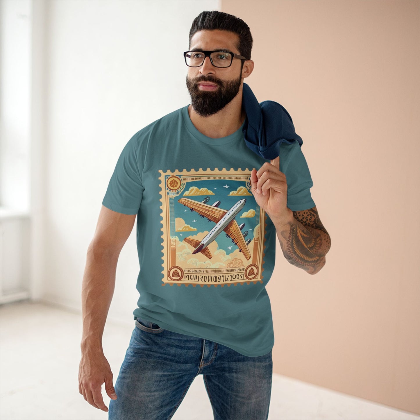 Stamp Shirt Postage Stamp Tee Unisex Premium Cotton Art Design PS18 Retro2Nova Collection