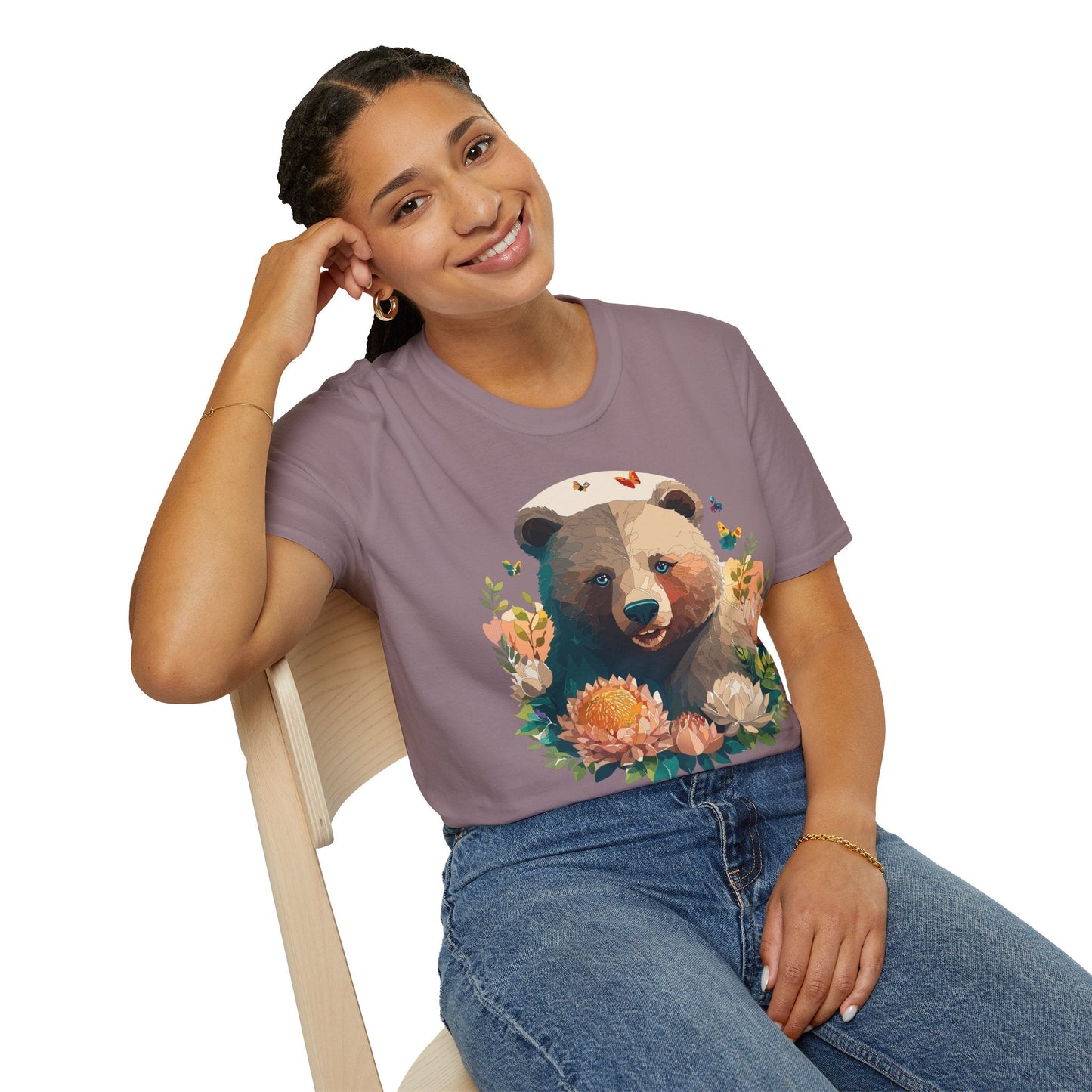 Bear T Shirt Unisex Teddy Bear Shirt Softstyle 100 Percent Ring Spun Cotton Tee Essentials