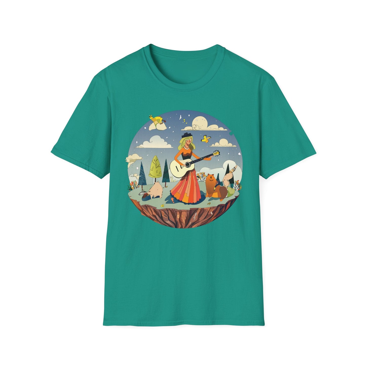 Womens Graphic T Shirt Art Design Tee Unisex SoftStyle Gildan 64000 100 Percent Cotton