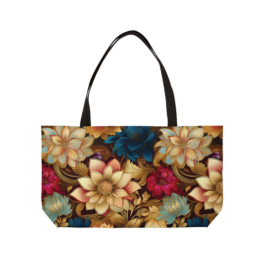 Floral Print Poly Canvas Weekender Bag 20
