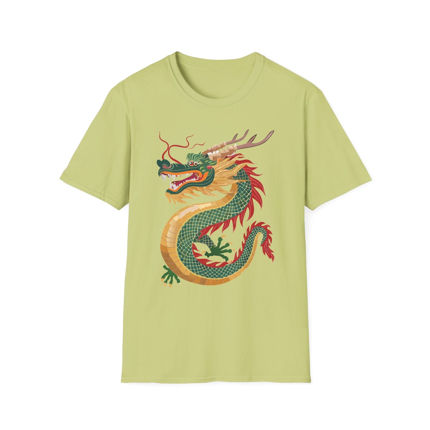 Dragon T Shirt Unisex Dragon Shirt With Animal Art Design Gildan Softstyle 64000 Tee
