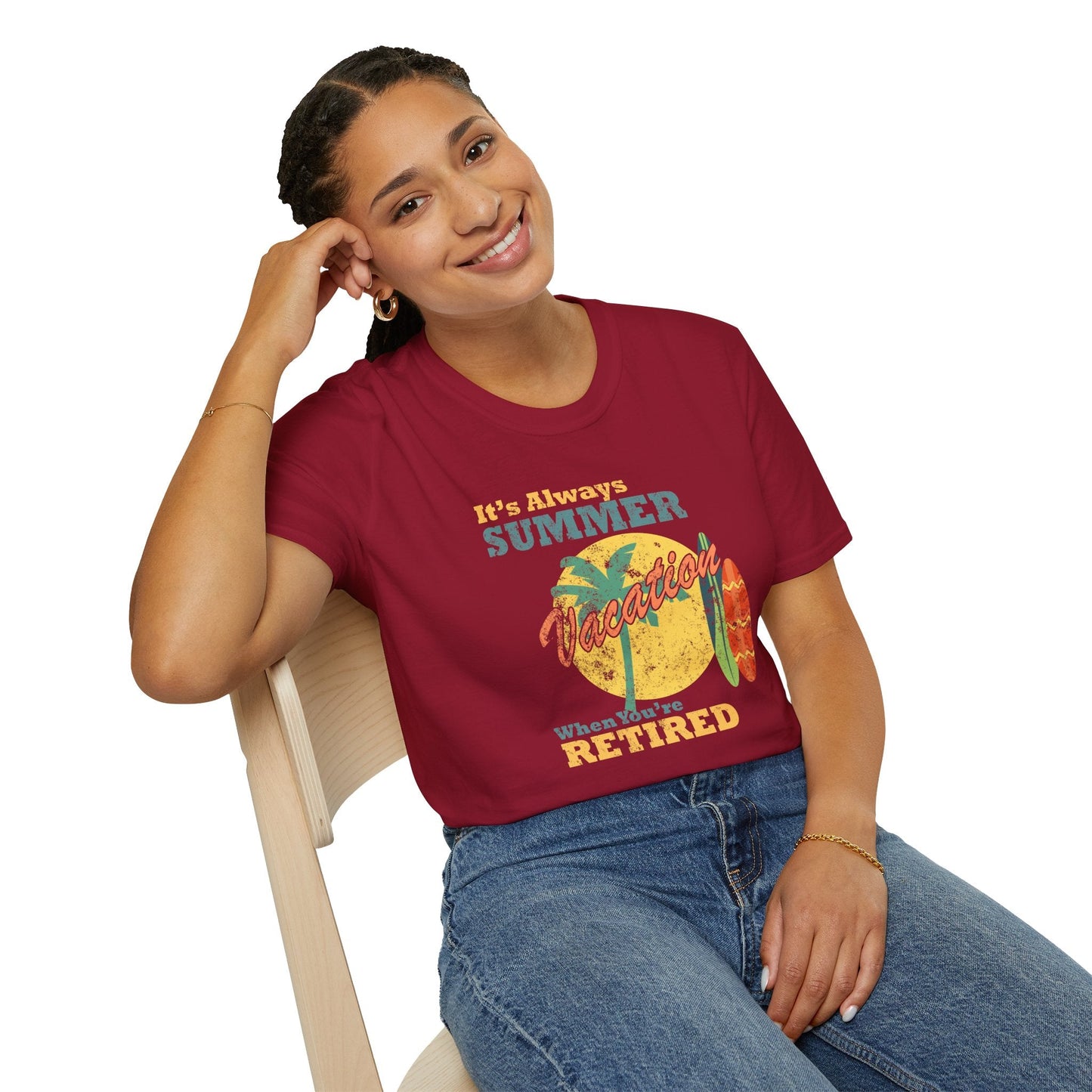 Summer Unisex T Shirt With Art Design Gildan Softstyle 64000 100 Percent Cotton Tee