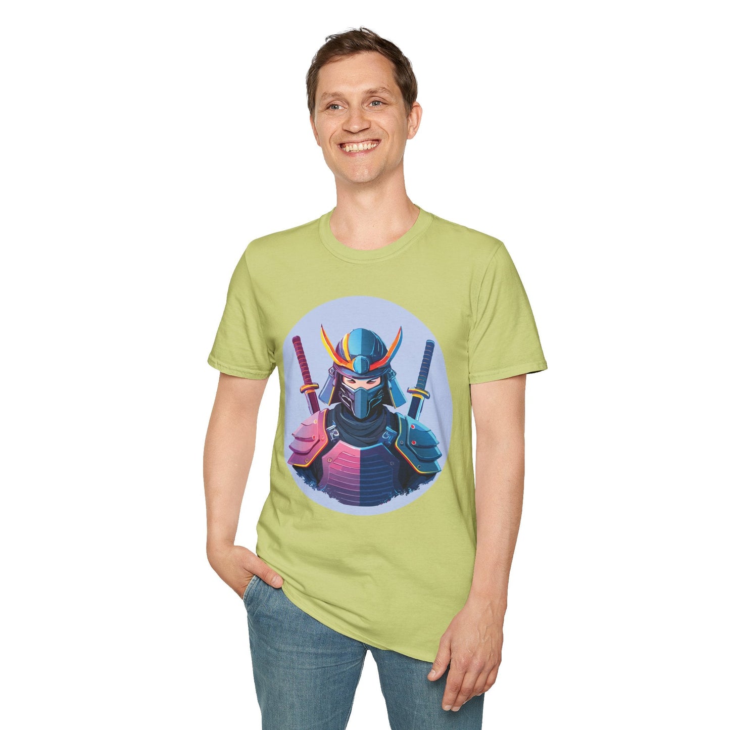 Samurai T Shirt Unisex Softstyle Gildan 64000 Breathable Cotton Tee For Everyday Wear
