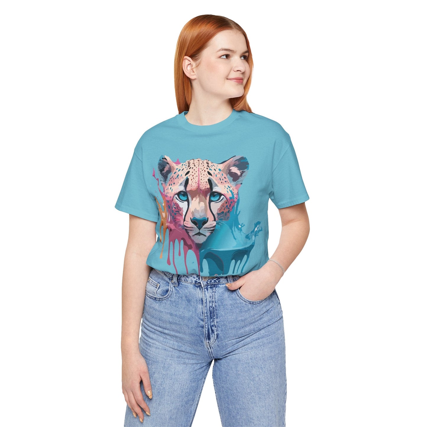 Cheetah Graphic Tee Unisex Jersey Short Sleeve Vintage Inspired Artwork Adelpha