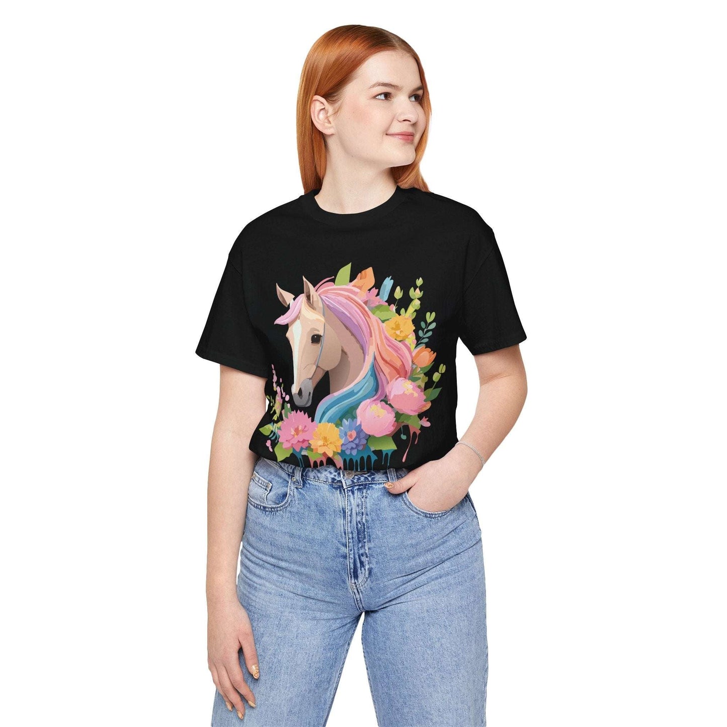 Horse Graphic Unisex 100 Cotton Vintage Animal Art T-Shirt 2