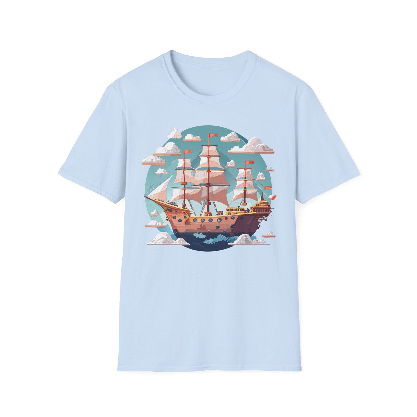 Unisex Ship Frigate Vessel T Shirt Softstyle 64000 Cotton Tee Ultimate Everyday Comfort