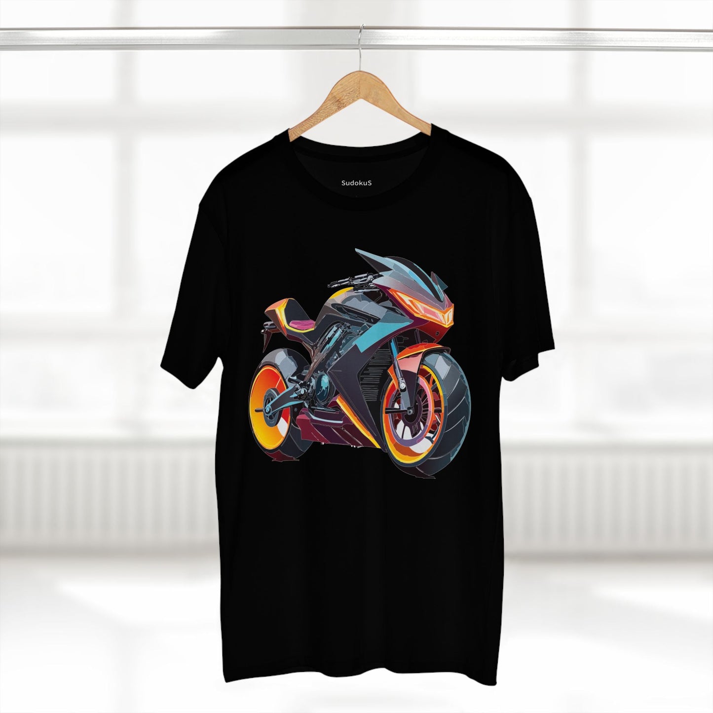 Moto Bike Graphic Unisex 100 Cotton Staple Tee 17