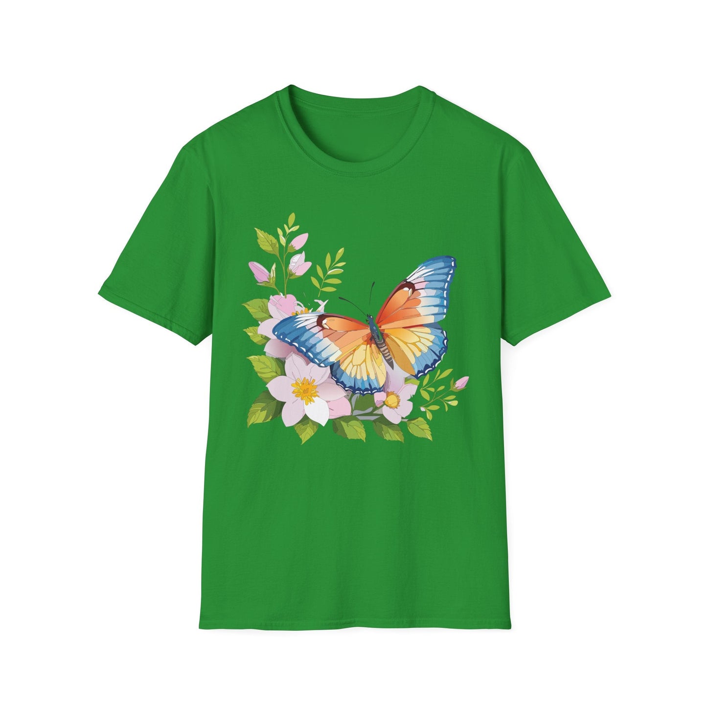 Butterfly T Shirt Unisex Monarch Design Gildan Softstyle 64000 Ring Spun Cotton Tee