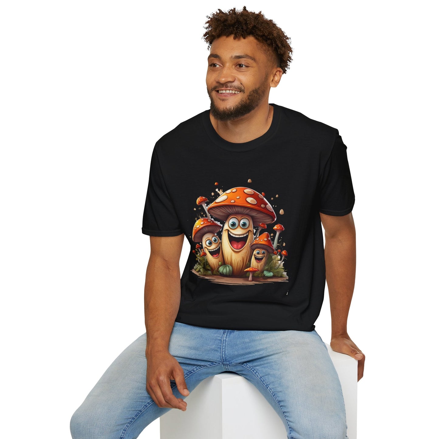 Mashroom Tee Shirt Unisex Funny Mashroom Design Softstyle 100 Percent Cotton Gildan
