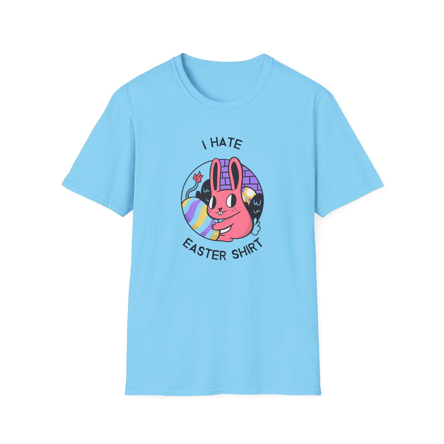 Funny Easter T Shirt Unisex Gildan Softstyle 64000 Easter Design Tee With Signature Print