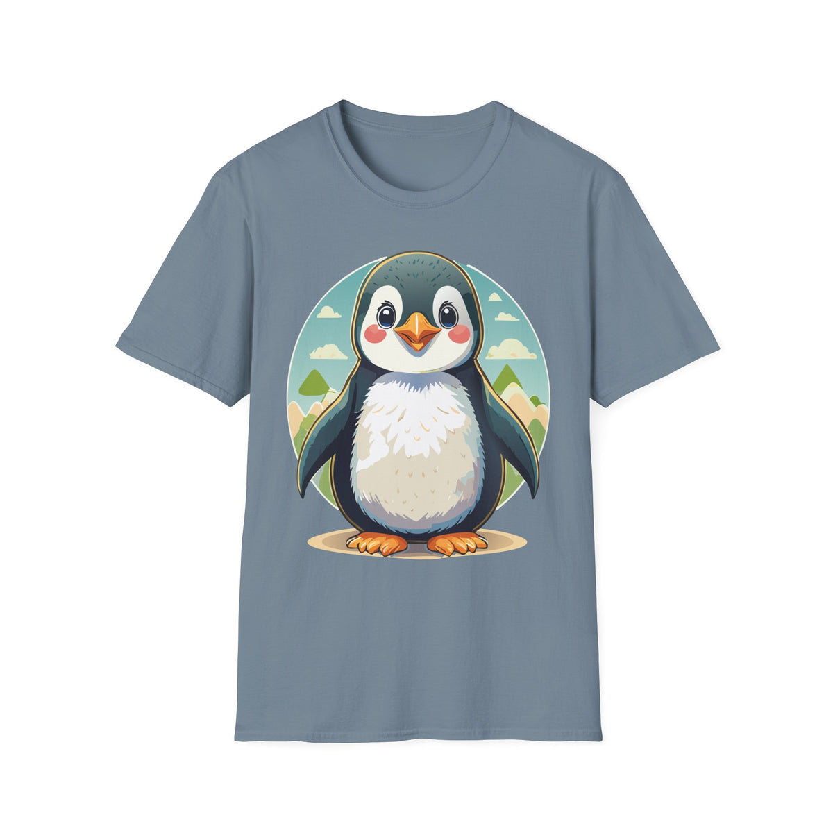 Cute Cartoon Penguin T-Shirt | Cute Penguin Illustration Tee, Winter Animal Shirt