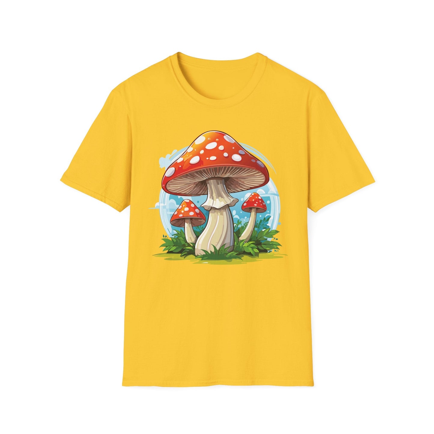 Mashroom Tee Shirt Unisex Funny Mashroom Design 100 Percent Cotton Softstyle Tee