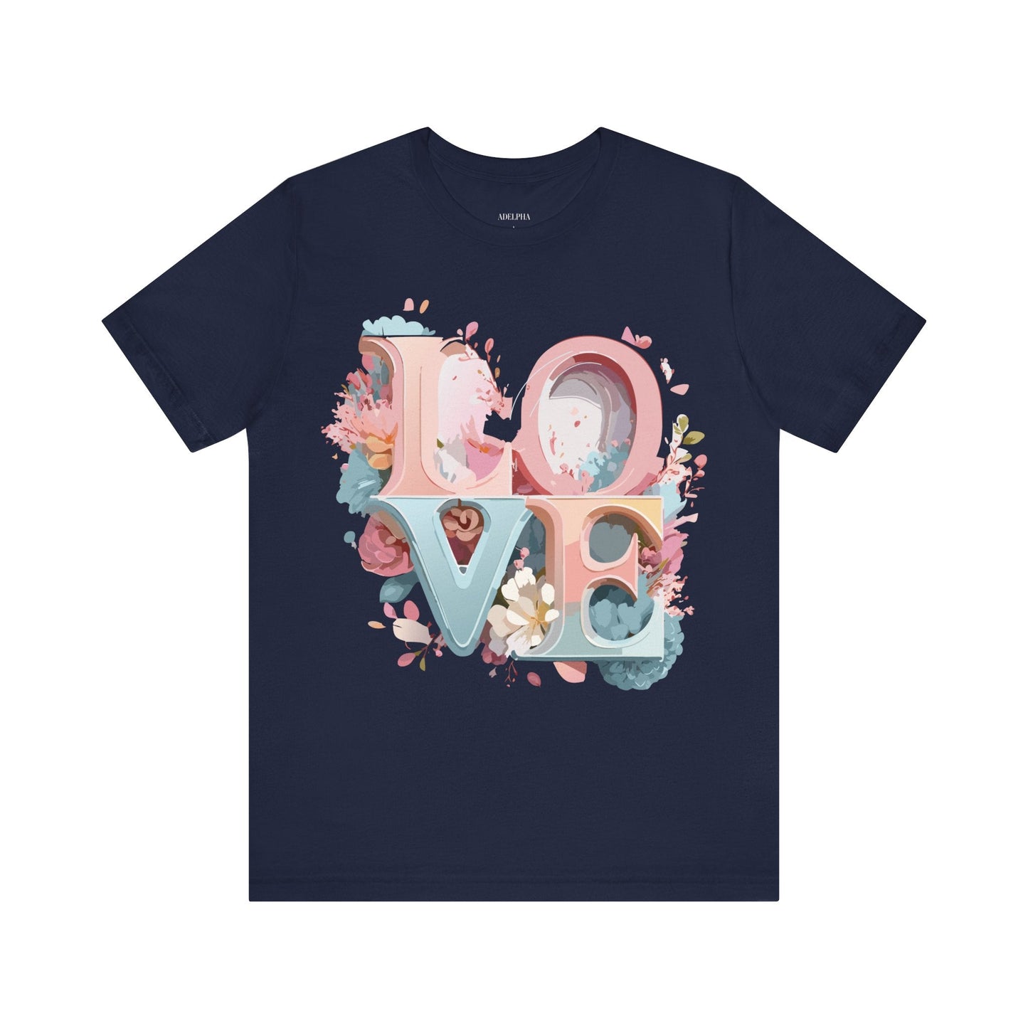 Valentine Day Graphic Unisex 100 Cotton Vintage Artwork with Love and Flower Design Tee 46