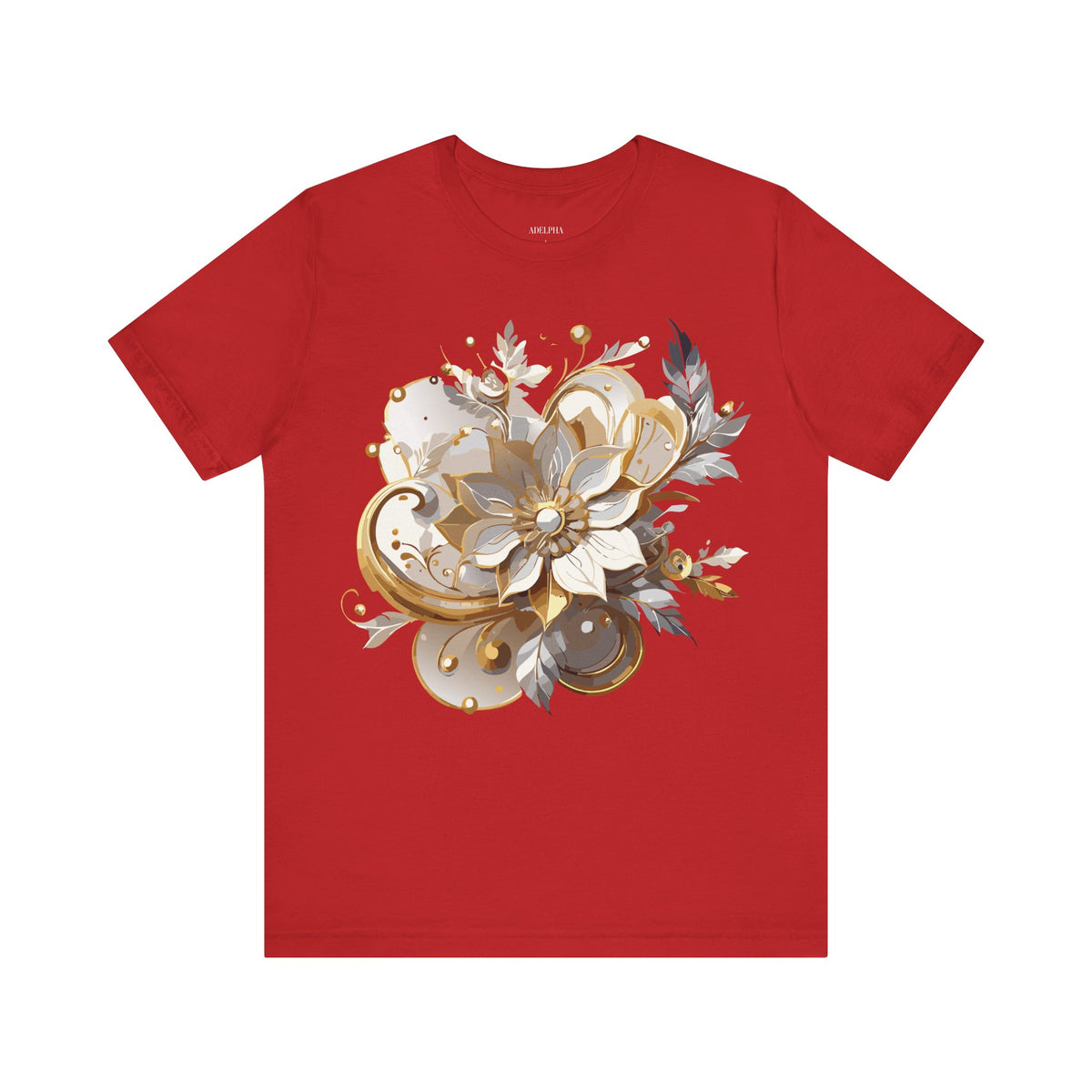 Jewelry Graphic Unisex Cotton Bella+Canvas Tee with Gemstones Art Design m42