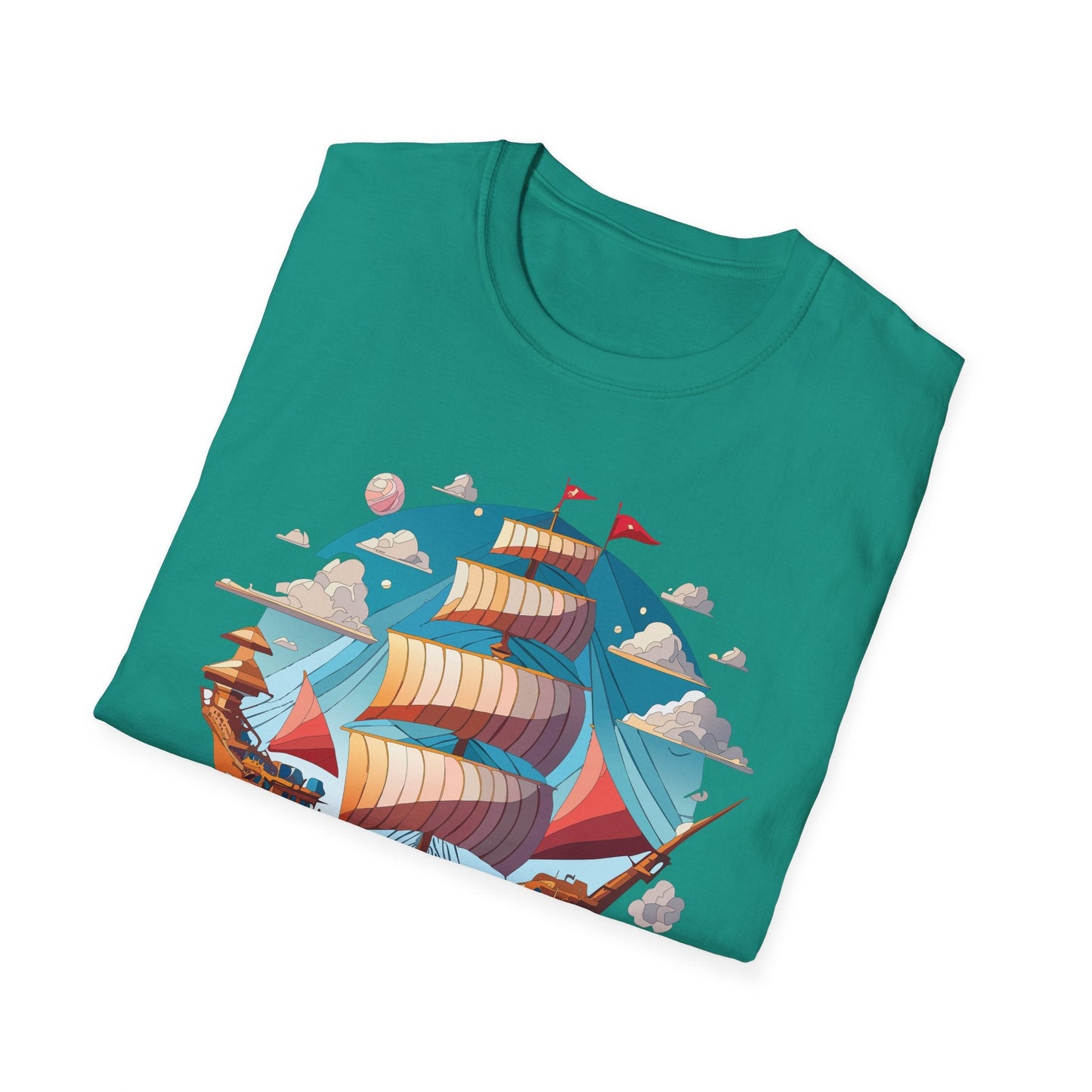 Ship T Shirts Frigate T Shirts Vessel Tee Shirt Unisex Softstyle Cotton Tee Gildan Softstyle 64000