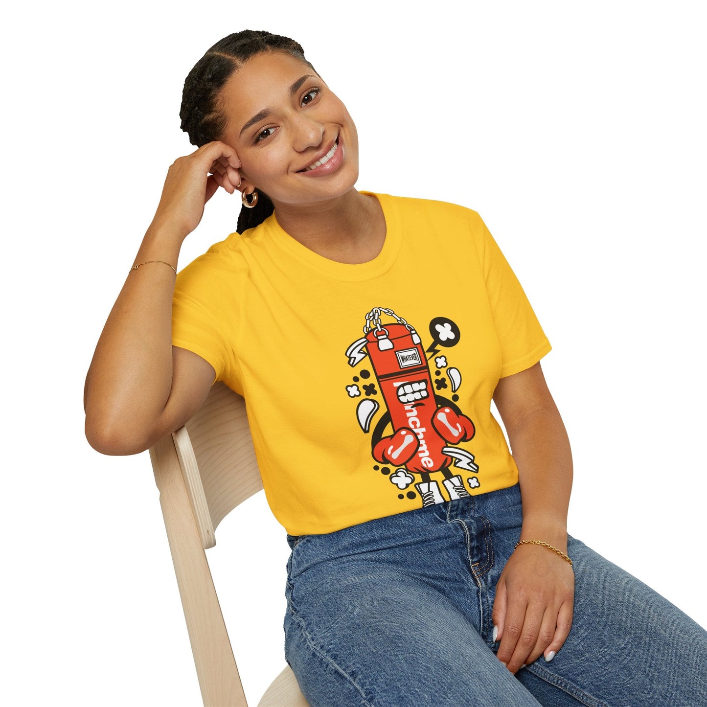Cartoon Tee Shirt Unisex Animation Graphic Tee Funny Tee Cotton Softstyle 64000 Gildan