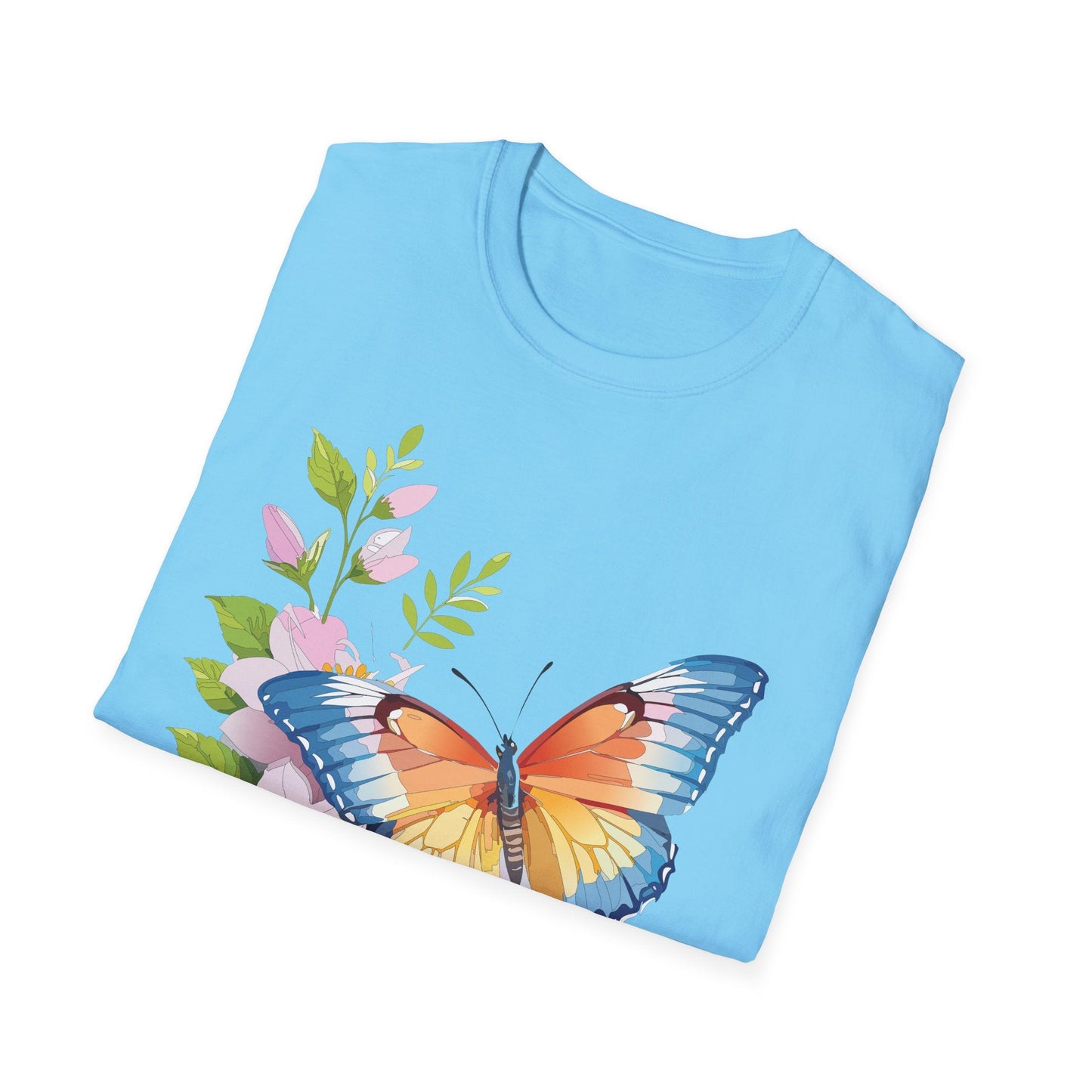 Butterfly T Shirt Unisex Monarch Design Gildan Softstyle 64000 Ring Spun Cotton Tee