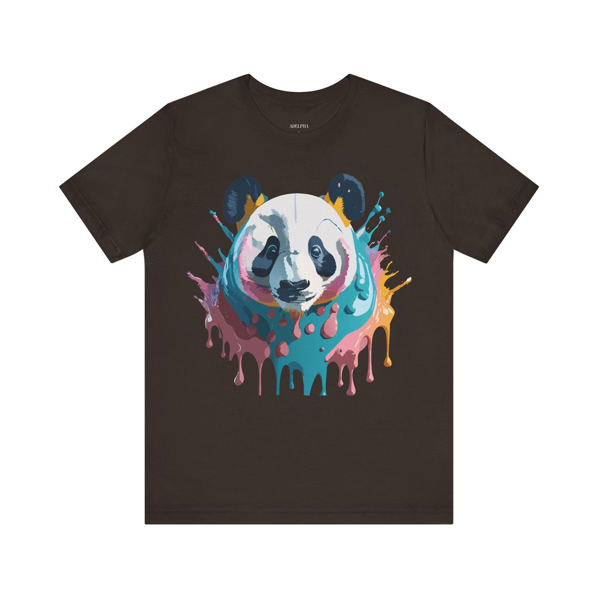 Panda Graphic Unisex Cotton Bella+Canvas Tee with Art Animal Design e140