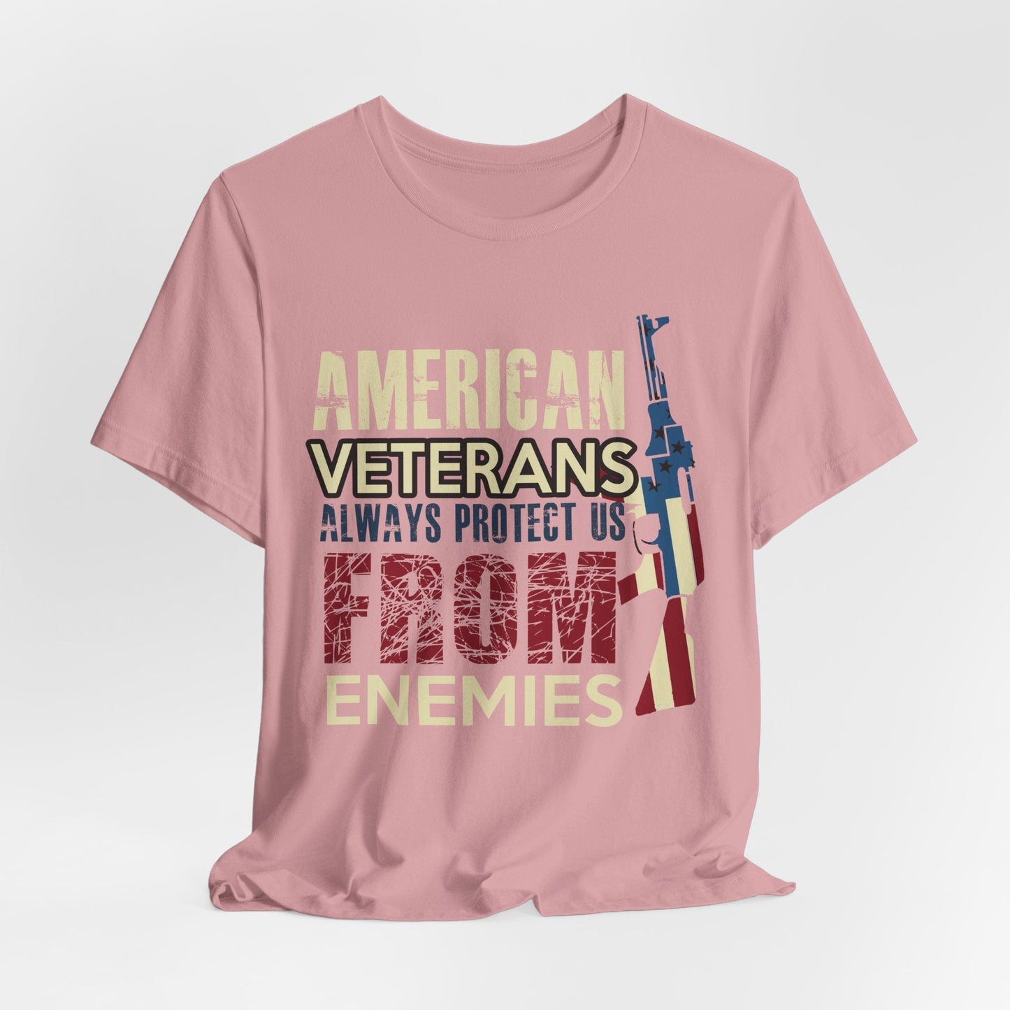 Army Veteran Patriotic Graphic Design Unisex Cotton T-Shirt v44