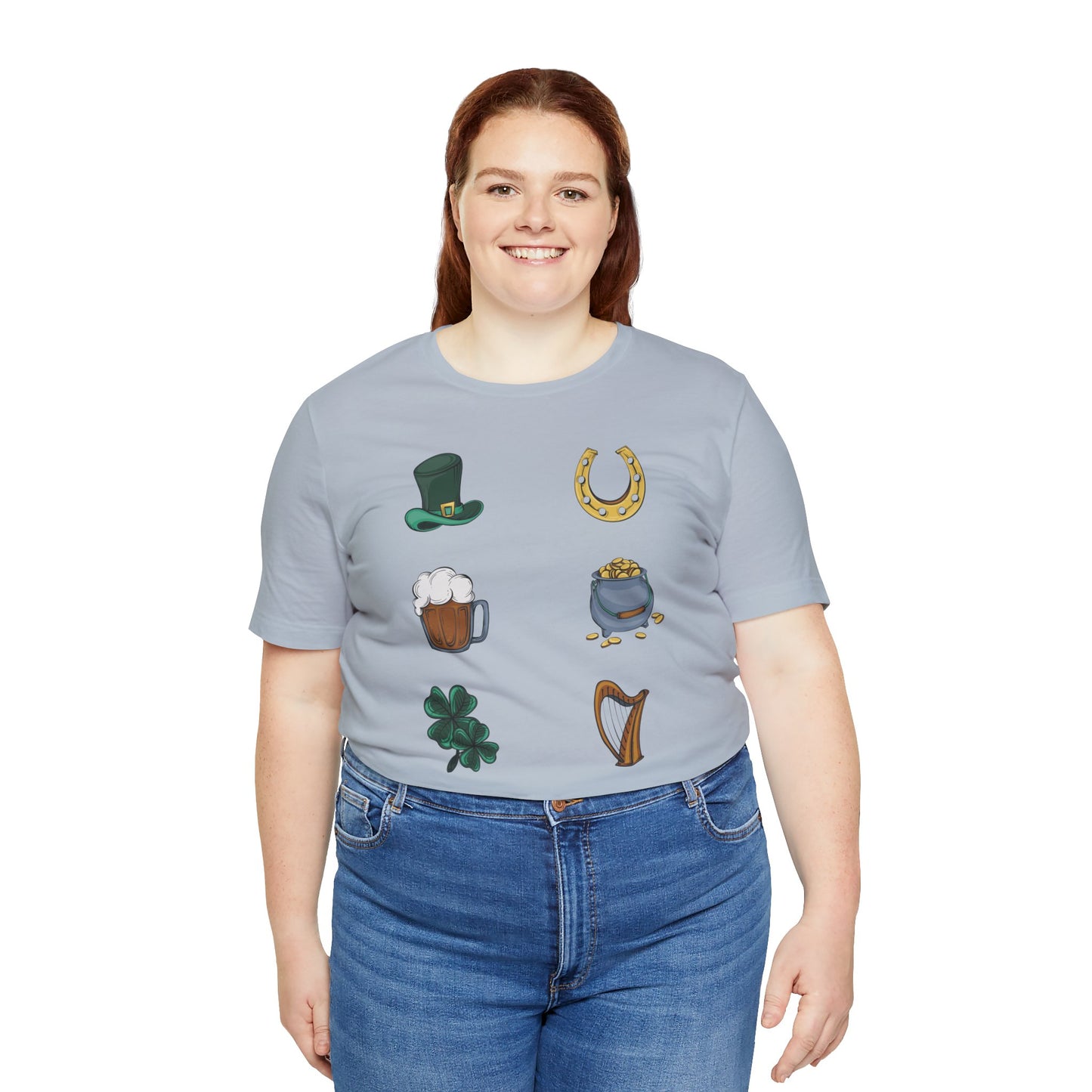 Unisex Cotton Tee Shirt with Lucky Prints