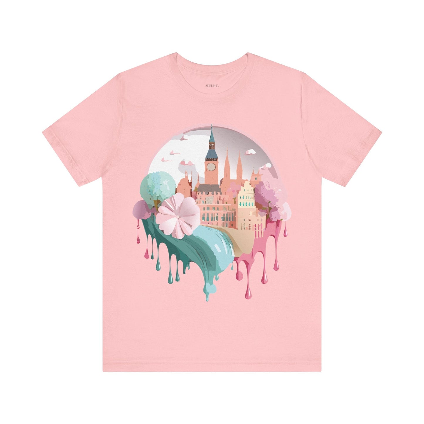 Prague Tourist Shirt Unisex Graphic Tee Featuring Vintage Inspired Art By Adelpha