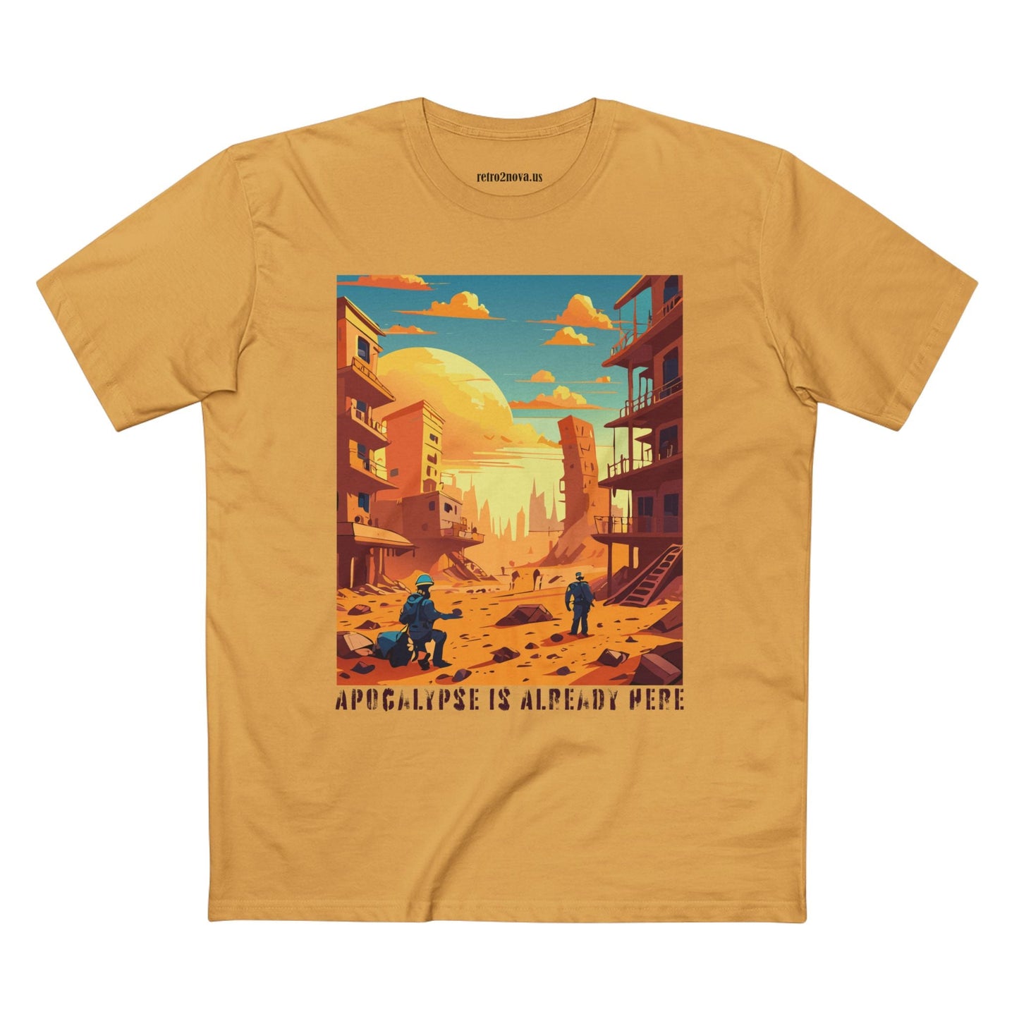Cataclysm Doomsday Shirt Unisex Premium Cotton Tee With Original Art From Retro2Nova Art Collection