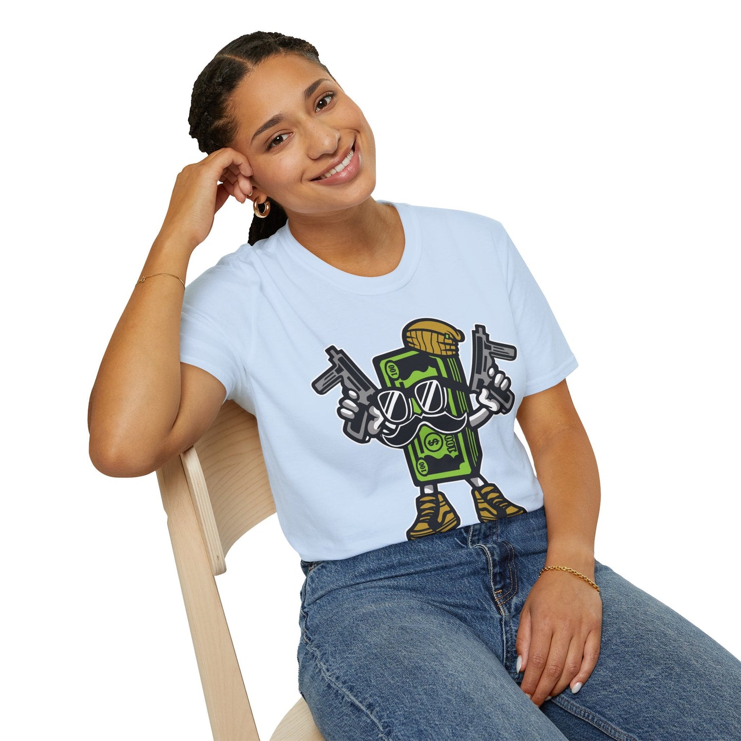 Cartoon T Shirt Animation Tee Funny Graphic Unisex Gildan Softstyle 64000 Cotton