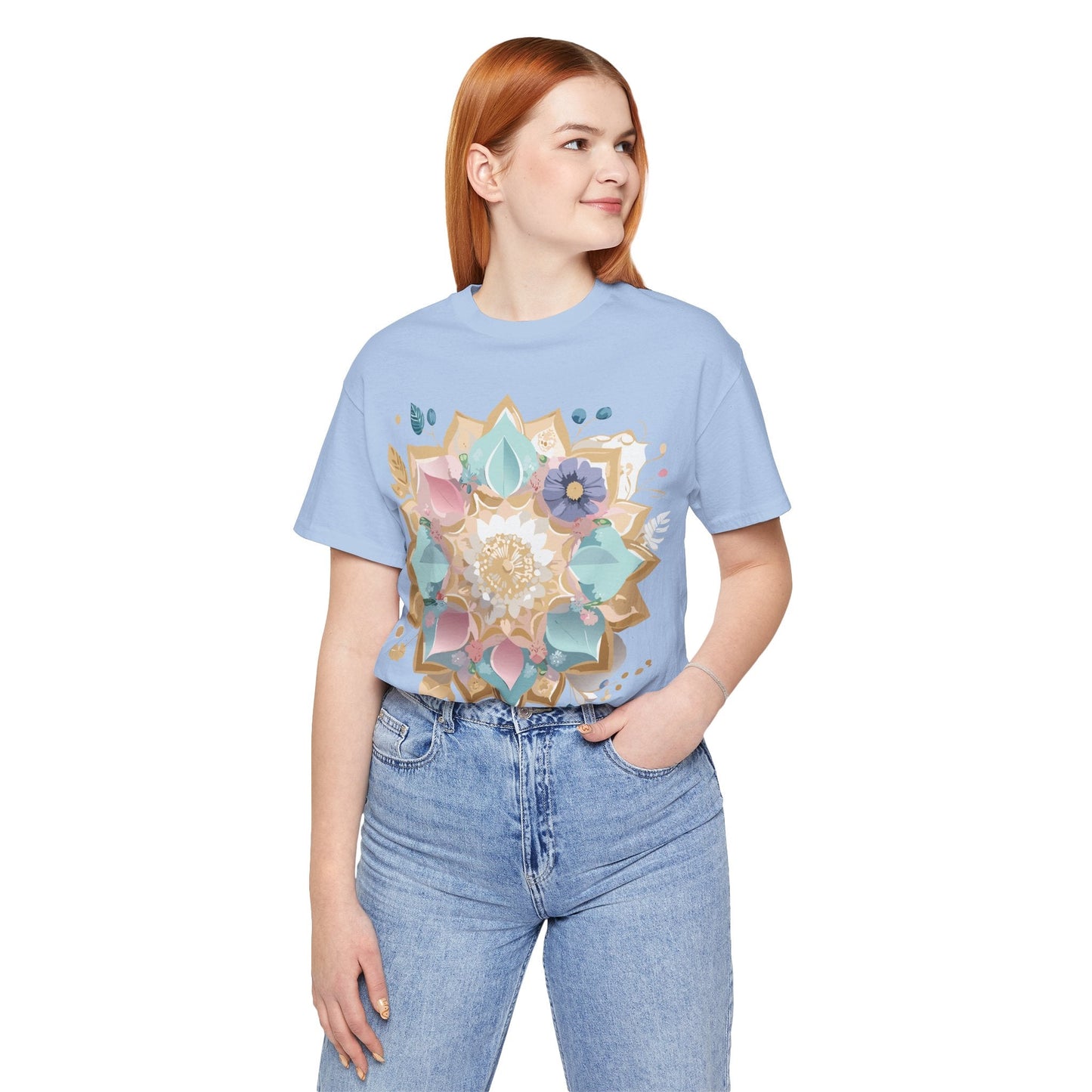 Adelpha Mandala Graphic Tee Unisex Jersey Short Sleeve Vintage Inspired Artwork Shirt