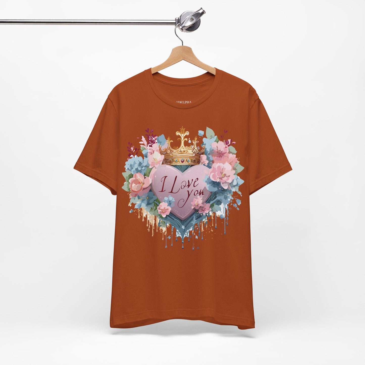 Valentine Graphic Tee Unisex Short Sleeve Jersey Shirt Adelpha Vintage Art Design