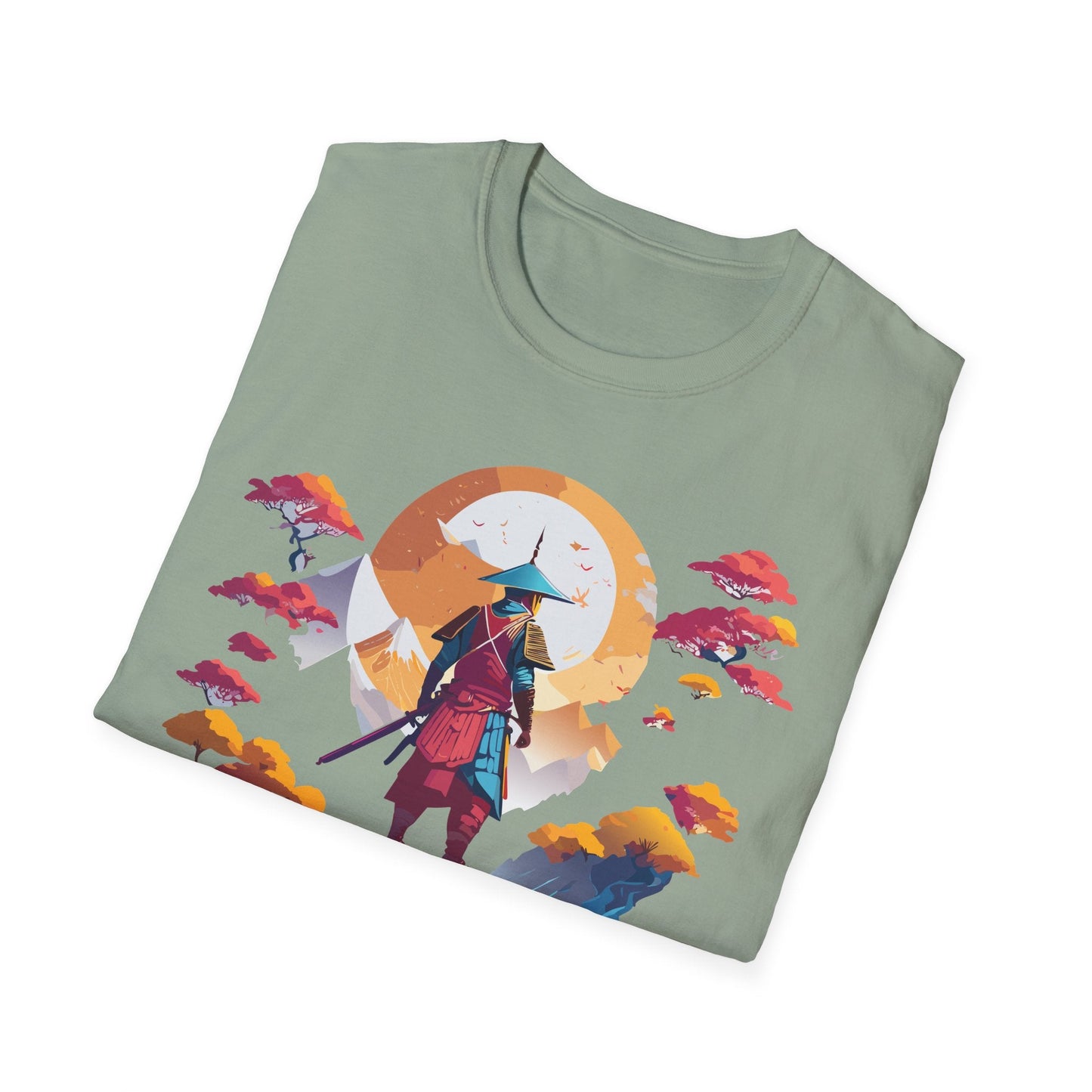 Gildan Softstyle 64000 Samurai T Shirt Unisex Cotton Tee With Samurai Design Relaxed Fit